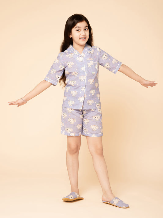 blue Elephant Night Shirt with Pyjama &amp; Slipper