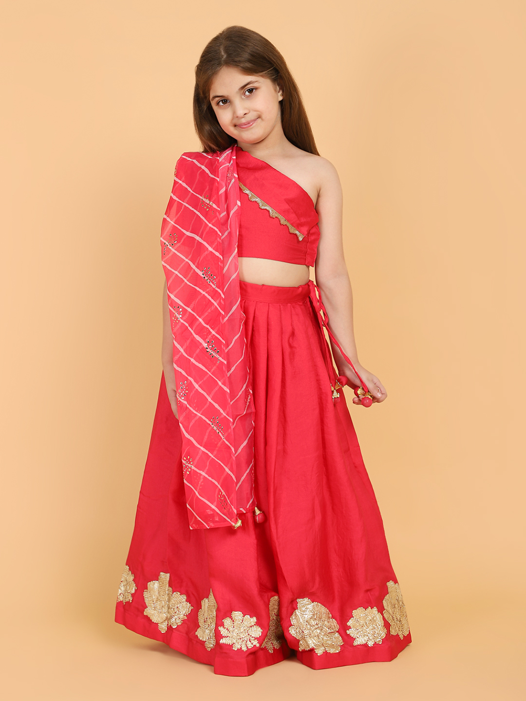 Lucaya Chinnon Silk Wholesale Kids Lehenga Cholis 4 Pieces Catalog Catalog