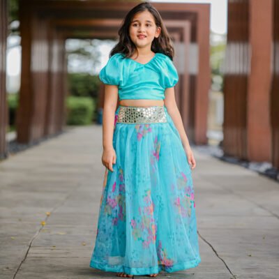 Party Wear Traditional Kids & Girls Crop Top Lehenga at Rs 1299.00 | Surat|  ID: 2850387538130